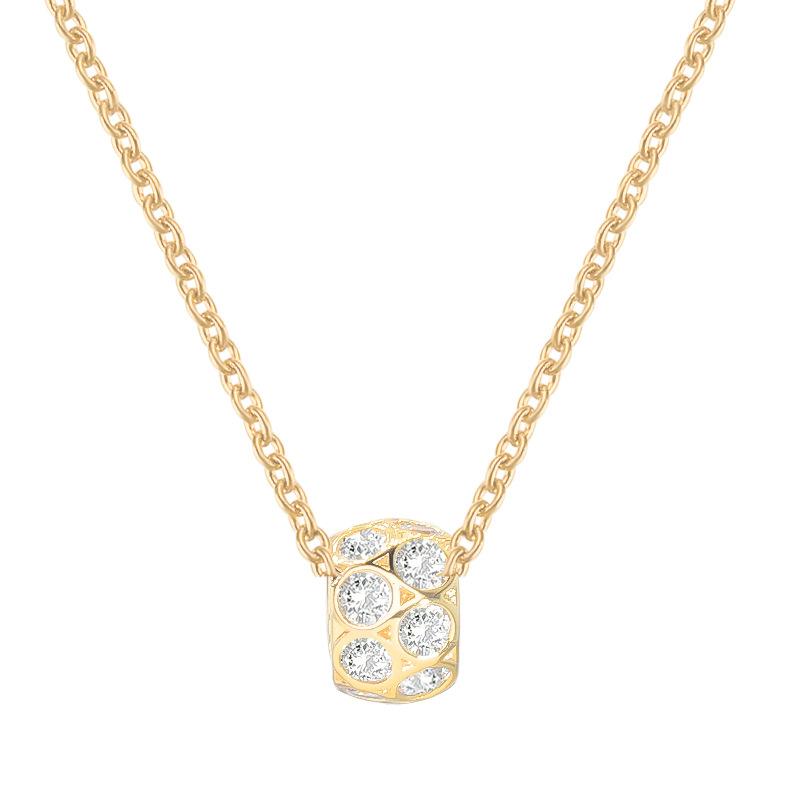 Small Waist Necklace Women'S Simple High-End Trend Personality Cold Wind Cylindrical Pendant Clavicle Chain
