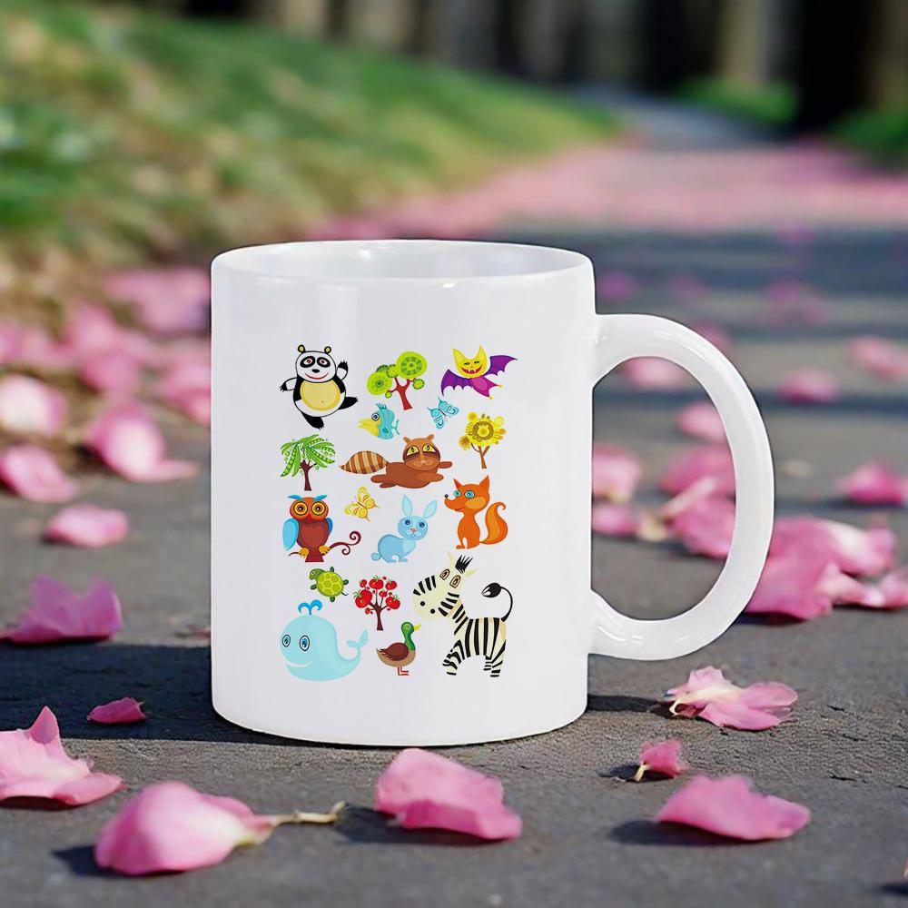 

Кружка для пива с узором «Разные птицы», кофейные кружки на тему совы, посуда для молока, сока, супа, милый подарок для одноклассника, коллеги, керамическая чашка 330ml