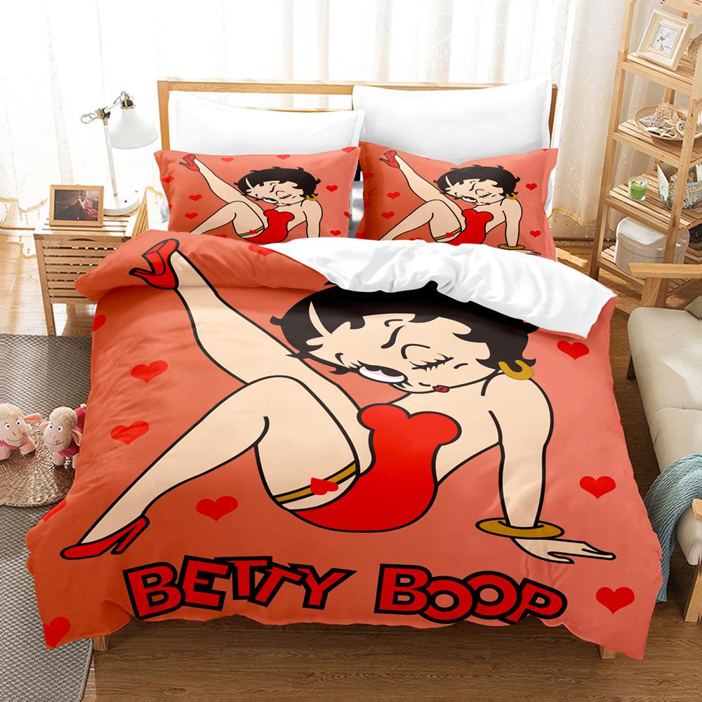 3D Luxury Bedding Set Girls' Printed Down Duvet Cover Pillowcase 2/3 Pieces AU140 * 210 Full Size Quick Drying Soft Home Textile with Zipper