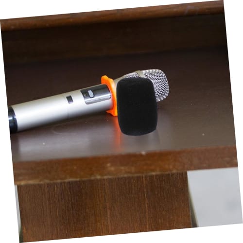 WESIEVYA 12-Pack Microphone Pop Filter Shield for SM57 Handheld Microphones with Black Foam Sponge Cover and U-Shaped Mesh Grille