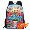 Roblox Printed Kids Backpack School Lightweight Ergonomic Dual-Shoulder Bag Boys Girls Grade 1-2 Students