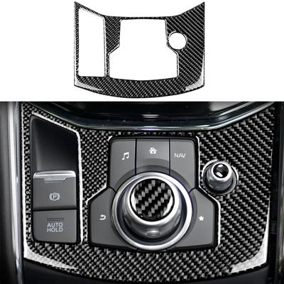 For Mazda CX-5 CX5 2017-2018 Car Electronic Handbrake Decoration Cover Sticker Decal Auto Interior Accessories Carbon Fiber