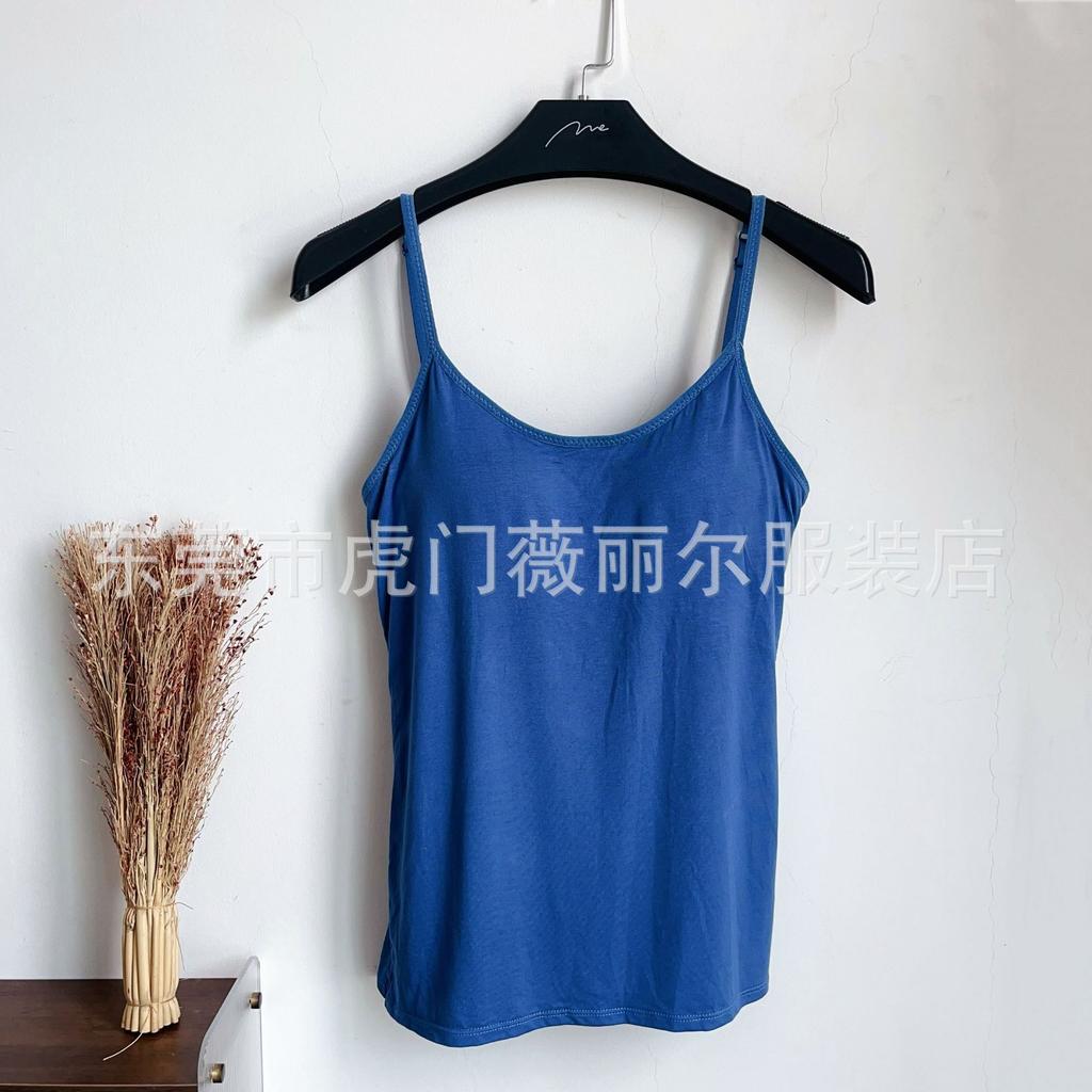 Summer Modal bra with chest pad, integrated inner tube top, thin chest wrapping and backing, beautiful back underwear, sling vest.