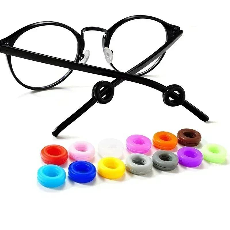 100pcs Transparent Silicone Anti-slip Eyeglass Ear Hooks Colorful Round Retainer Holder Glasses Ear Hook EyeGlasses Accessories