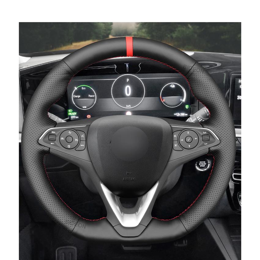 Czarna osłona kierownicy ze sztucznej skóry PU dla opla Astra K Corsa F Combo E Grandland X Insignia CT Mokka Vauxhall Holden