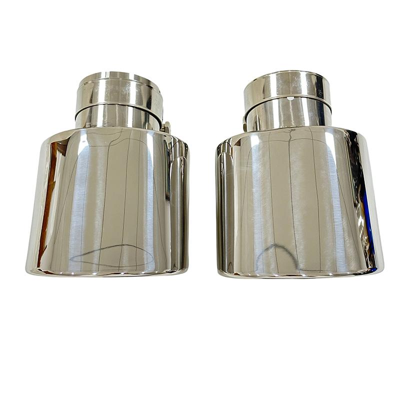 1pcs exhaust pipe stainless steel silvery Tailpipe modification export personalized oval thick 80mm wide 120mm muffler