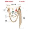 Fashion Lovely Enamel Christmas Santa Claus Snowman Pendants Brooch Badge Xmas Laple Pin New Year Party Jewelry Gifts