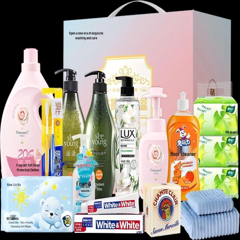 13-Piece Multi-Brand Hair Care & Home Cleaning Essential Kit