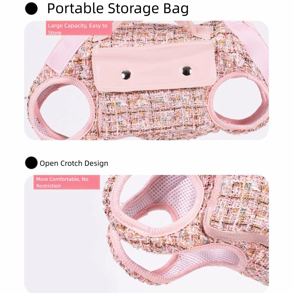 Stylish Dog Horizontal Backpack with Leash Handle Dogs Going Out Bag Cat Carrier Bag  Travel