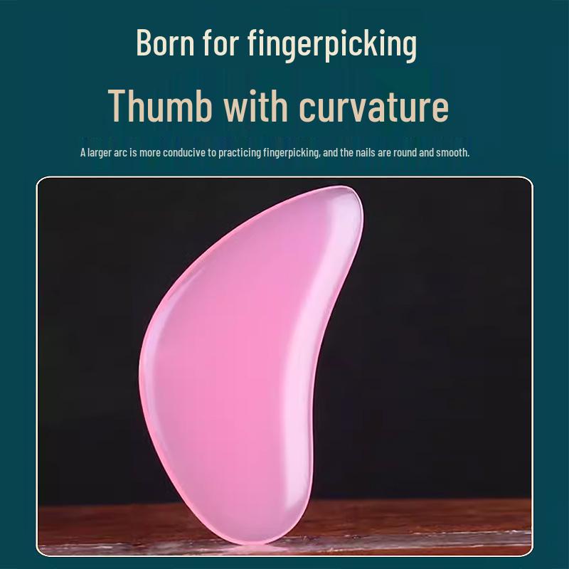 Authentic Tortoiseshell Colored Guzheng Fingernails for Children - Professional Performance Grade, Medium Size