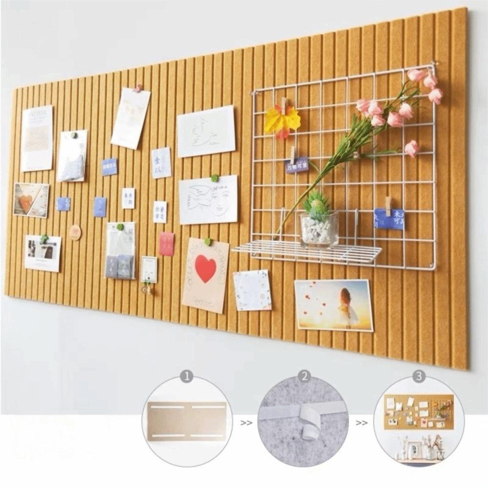 Lightweight DIY Felt Wall Stickers Self-Adhesive 40x60cm Photo Display Board No Drill Felt Bulletin Board Gallery Wall