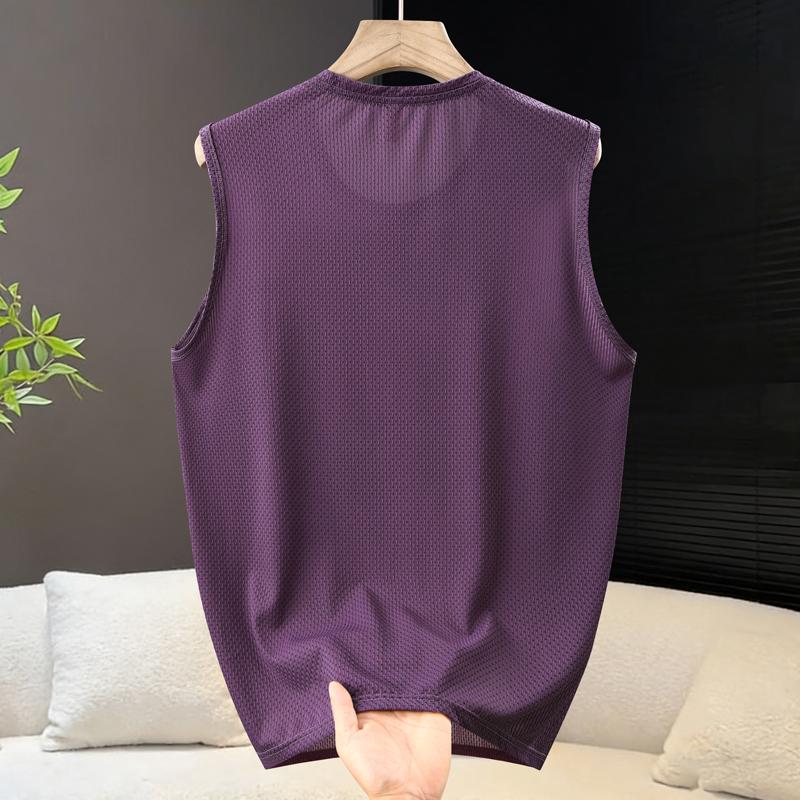Pánské prodloužené rychleschnoucí tílko bez rukávů, prodyšná letní ležérní vesta (5XL-13XL)
