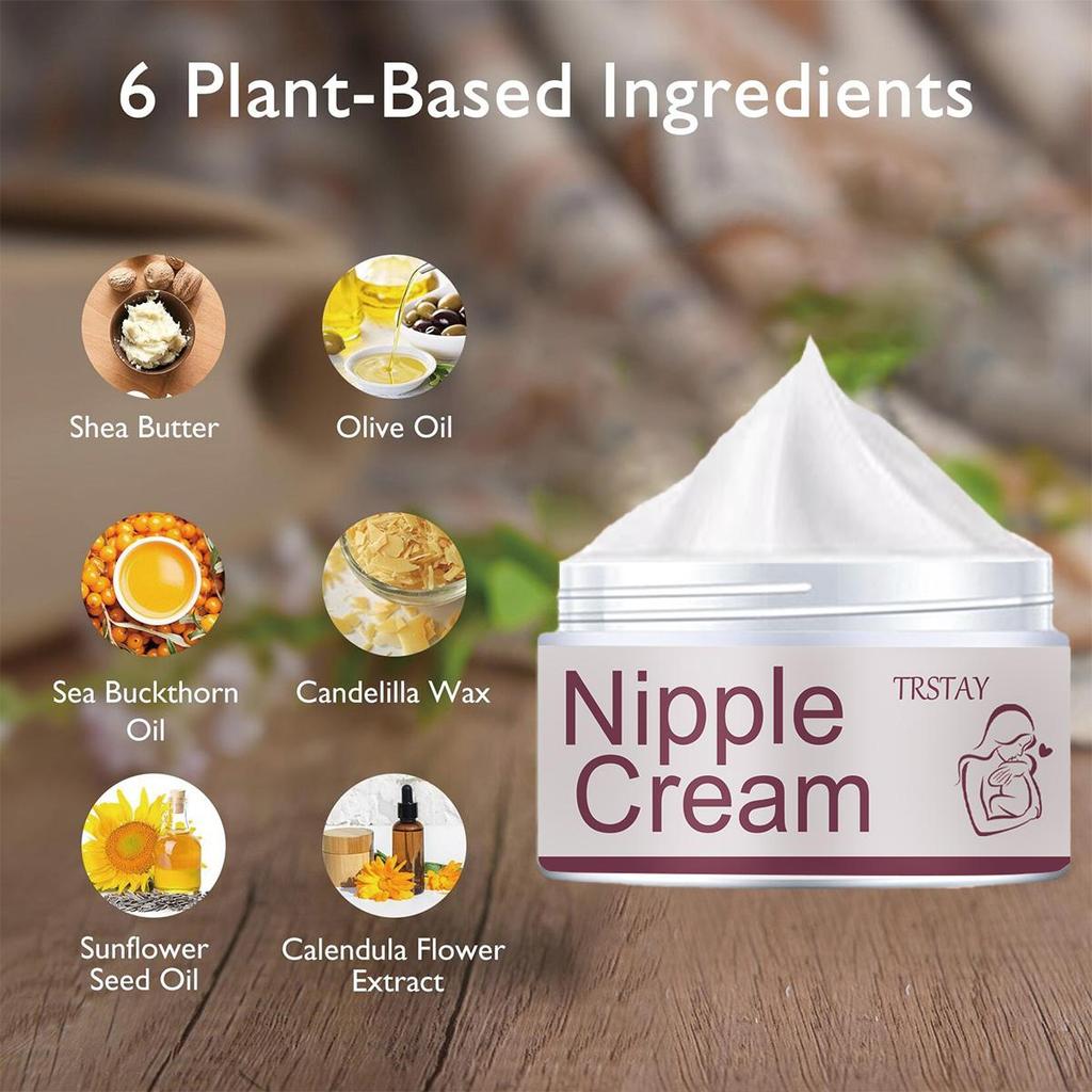 Nipple Cream with Pure Natural Plant-based Ingredients Nourishes the Skin with Gentle Hydration and Moisturizing Moisturizer