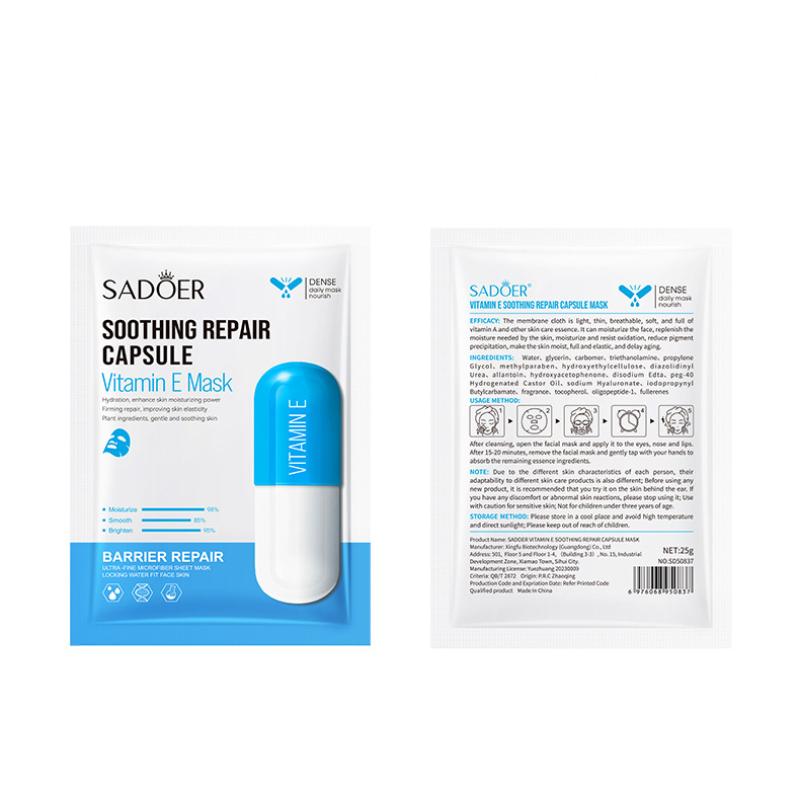 SADEOR Vitamin E Soothing Repair Capsule Mask Feuchtigkeitsspendende Maske