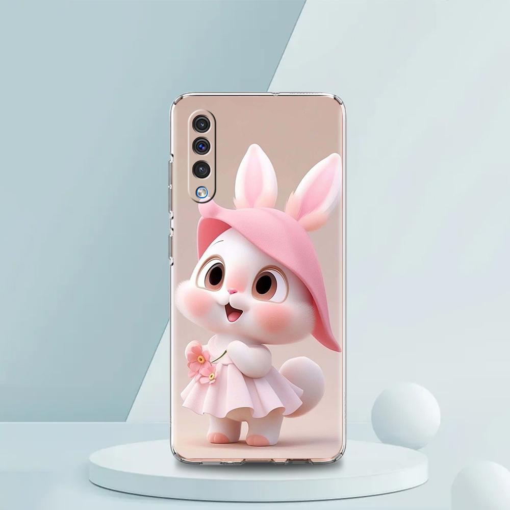 

Милый Кролик в Фиолетовой Шляпе Прозрачный Чехол для Телефона для Samsung Galaxy A12 A50 A52 A70 A40 A10 A20 A30 A02 A03S Силиконовый Корпус Samsung A40