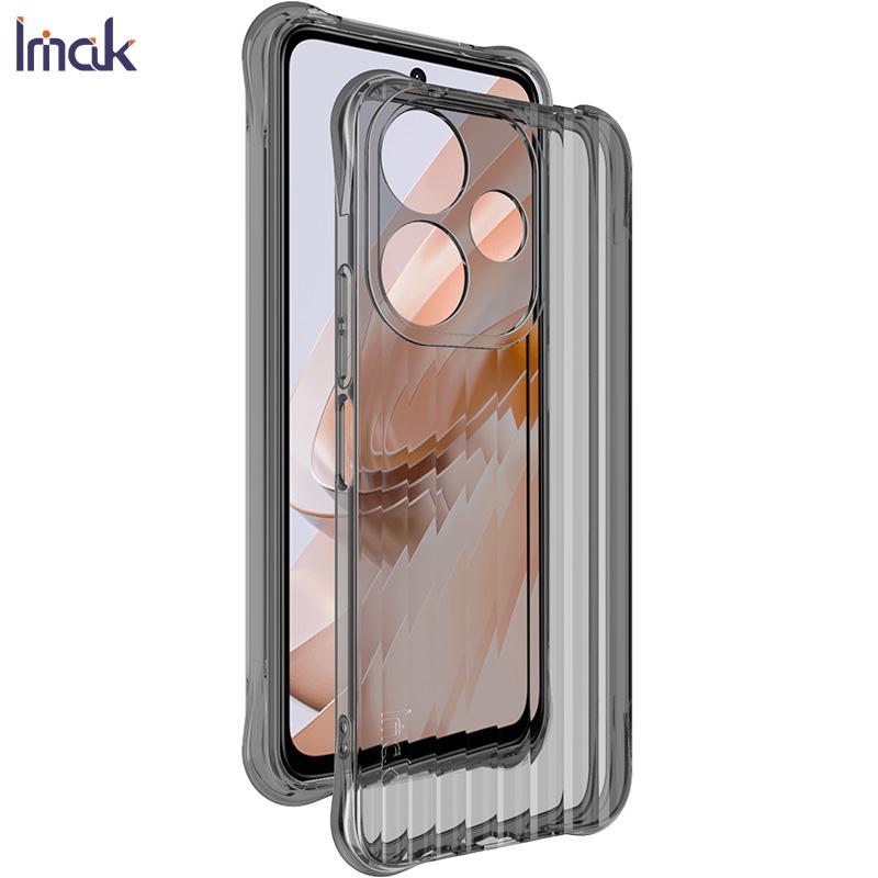 

Для Redmi 13 4G / POCO M6 4G Чехол для телефона IMAK Ударопрочный мягкий чехол Гофрированная текстура POCO M6 4G чёрный