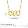 Vnox Infinity Heart Necklace for Women, AAA CZ Stones Collar Anniversary Birthday Jewelry Gifts for Wife Girlfriend Mom Daughter