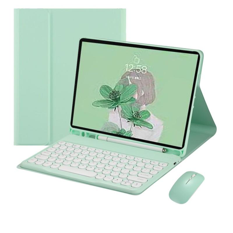 Lenovo M11 Tablet Case With Magnetic Detachable Keyboard Bluetooth Mouse Combo TPU Protective Cover Stand Sleep Function