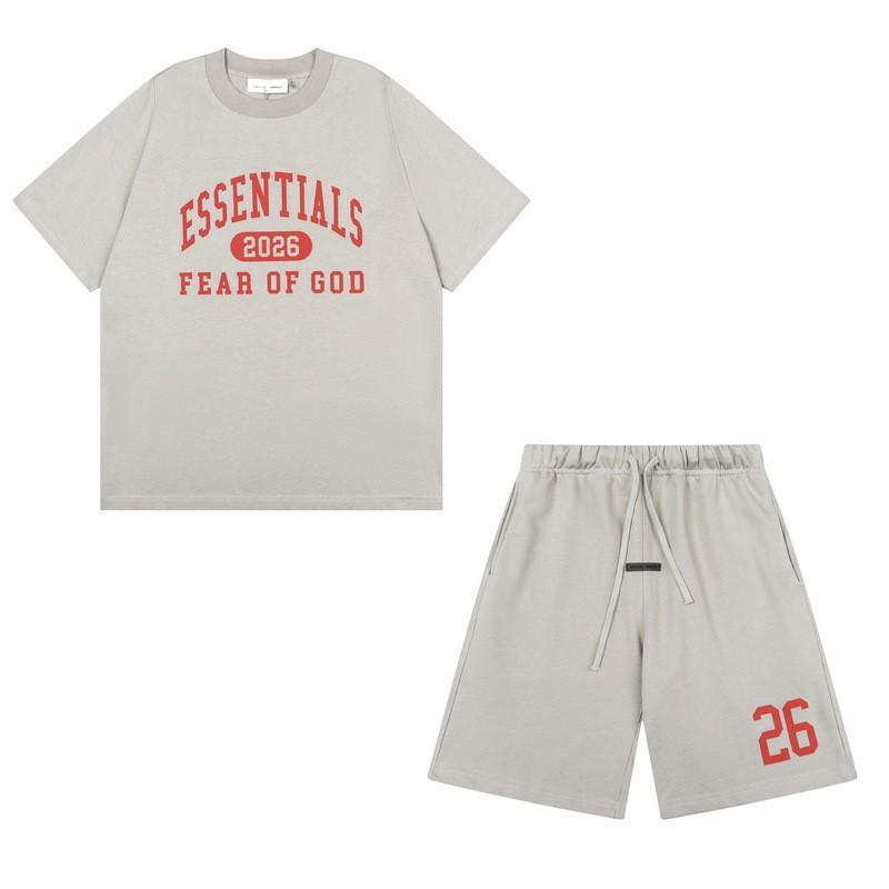 FEAR OF GOD ESSENTIALS Flocked Letter Hoodie Men Women Loose Fleece Sweatshirt Casual Streetwear