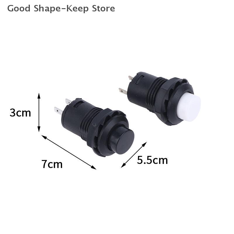 DS-428/427 Momentary Pushbutton Switches - 10pcs, 12mm, OFF-ON, 3A/125VAC, 1.5A/250VAC Self-Lock