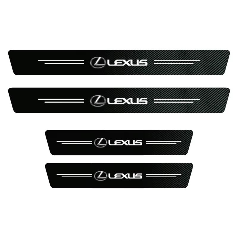 Carbon Fiber Car Door Sill Threshold Anti Protective Stickers Decals For Lexus F SPORT IS250 IS200 CT200h GS300 LS430 RX450h LBX