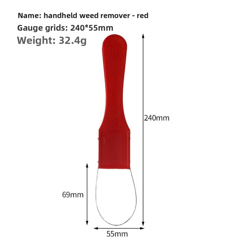 

Hand Loop Weeder Ring Shaped Grass Cutter with Plastic Handle Ideal Garden Weeding Tool for Easy Year Round Lawn Care красный