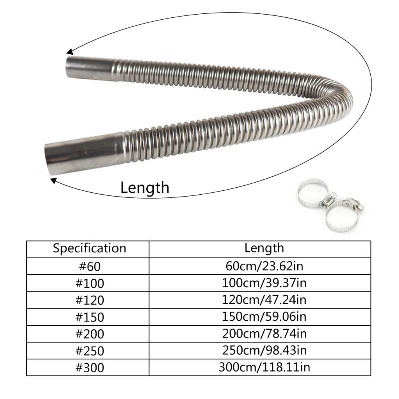 Efficient Car Heater Exhaust Pipe Stainless Steel Exhaust Duct Improve Engine Temperature for Easy Start & Reduced Wear