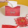 Waterproof Double Happiness Tissue Box - Festive Wedding & Hotel Decoration