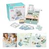 Kids Supermarket Cash Register Playset With Scanner and Play Money Supermarket Checkout Toy Sound Effects