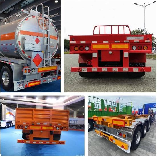 4 Inch Round Trailer Tail Light For 12V Truck Trailer Bus RV Camper ATV UTV 24LED Back Up Reverse Light Waterproof W/Flush Mount Grommets Plugs