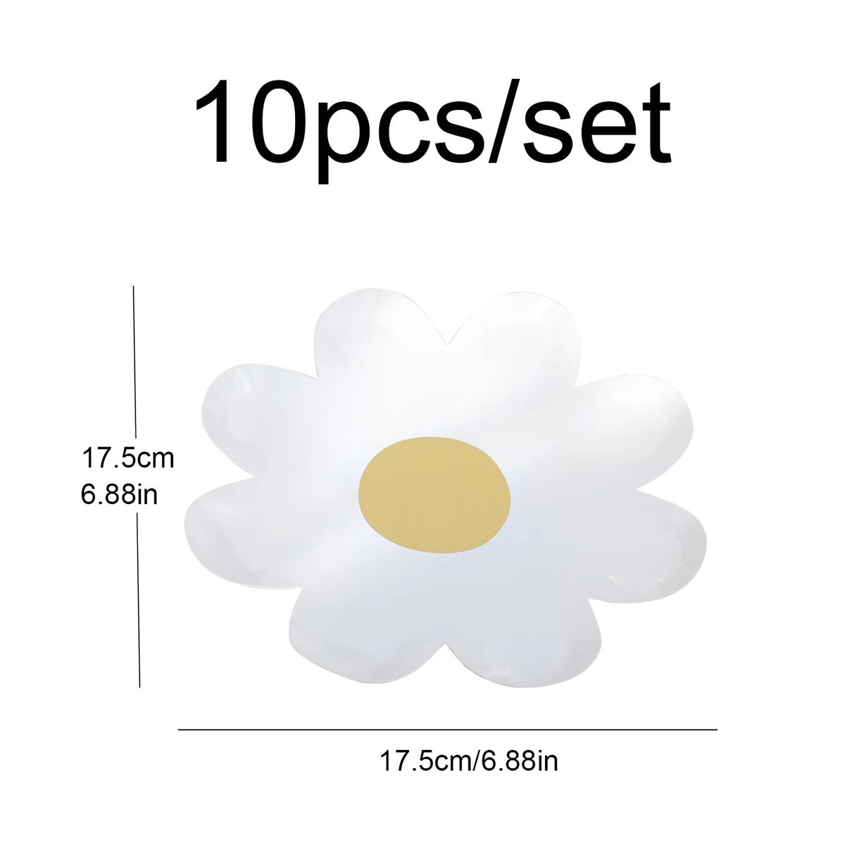 Birthday Party Decorations Daisy Picnic Tableware Outdoor Camping Flower Plate Birthday Party Holiday Party Cake Plate