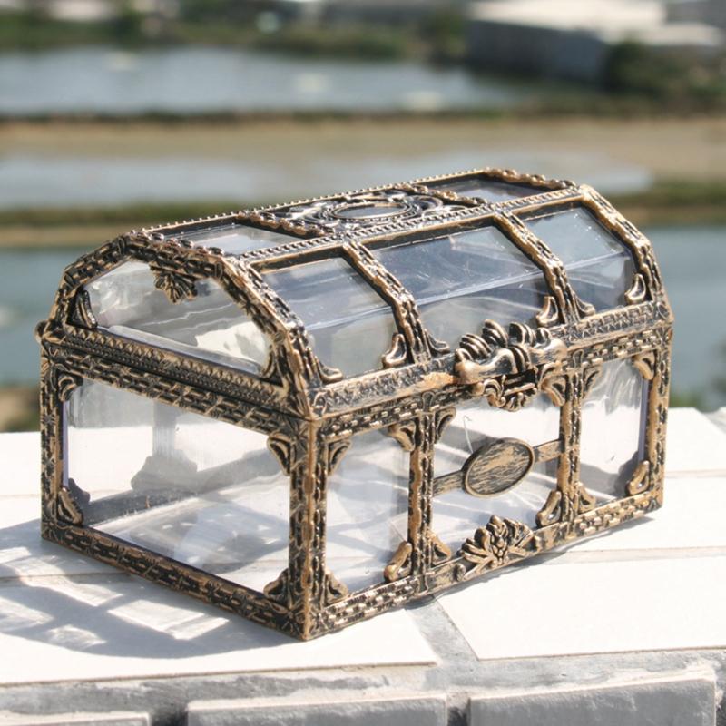 Pirate Party Decoration Props Pirate Scene Props Transparent Plastic Box for Birthday Classroom Nautical Themed Party
