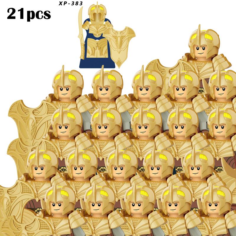 New 8pcs/lot MOC Uruk-hai Orc Army Group Orcus Figures Model Building Blocks LOTR Bricks Medieval Toys for Children gifts