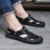 38-48 Summer Men's Large Size Leather Beach Sandals
