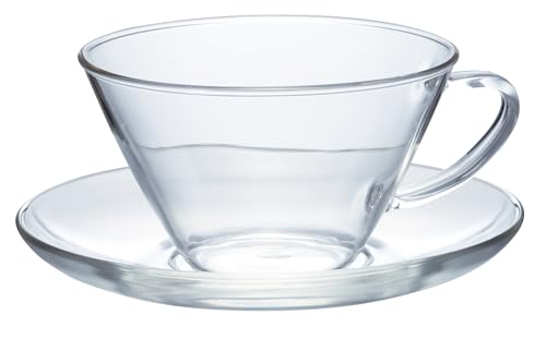 

Hario Wide Tea Cup and Saucer Set, 230ml