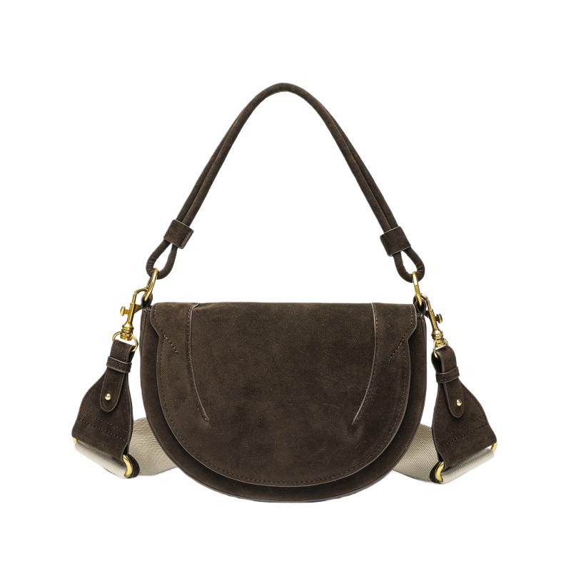 

New Winter Frosted Saddle Bag Fashion Handbag Flip Shoulder Crossbody Bag Hard Shell Shoulder Strap Zipper Closure Commuter Bags серый