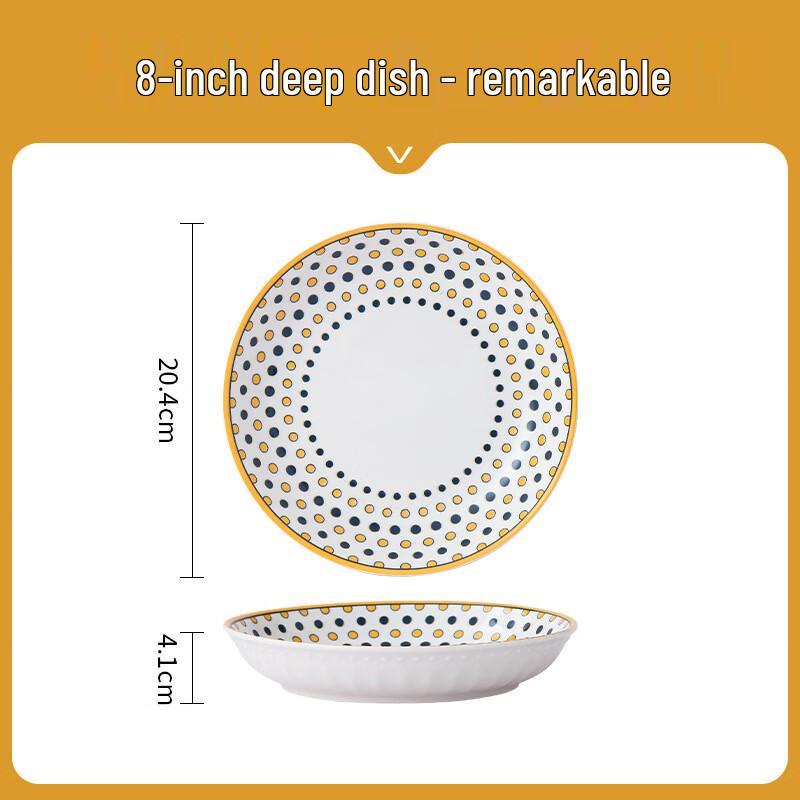 Ailan Huijia Retro Nordic Ceramic Round Plate