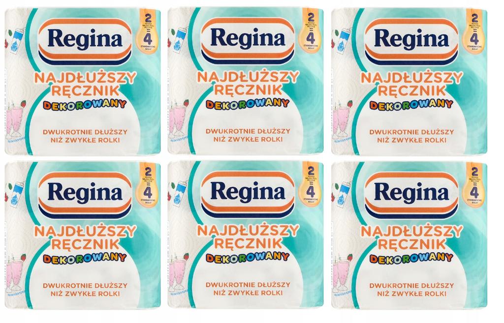 Regina Longest Kitchen Paper Towel Decorated 2 Rolls 1 Pc