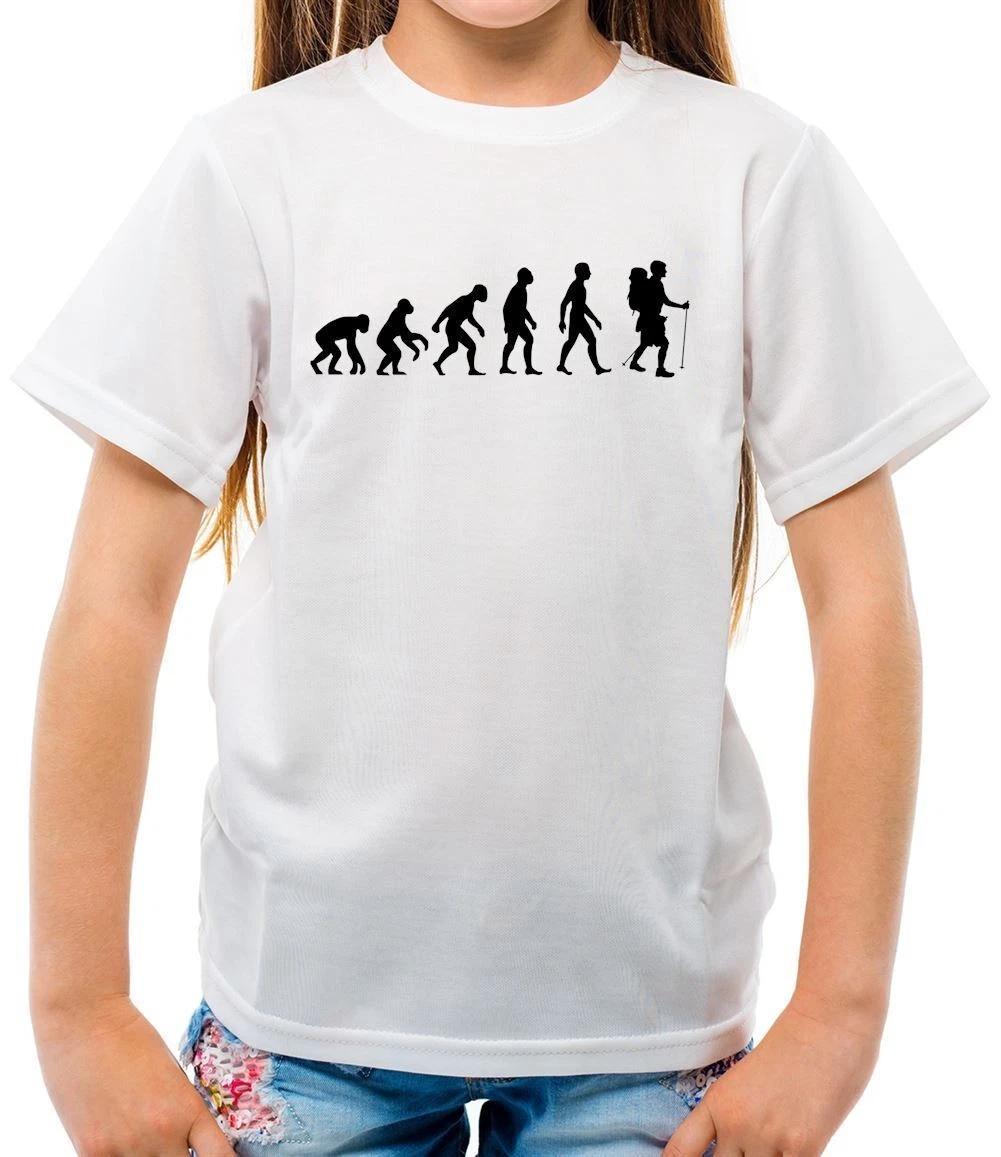 Evolution of Man Hiker - Kids T-Shirt - Hiking Walking Climbing Hike 120