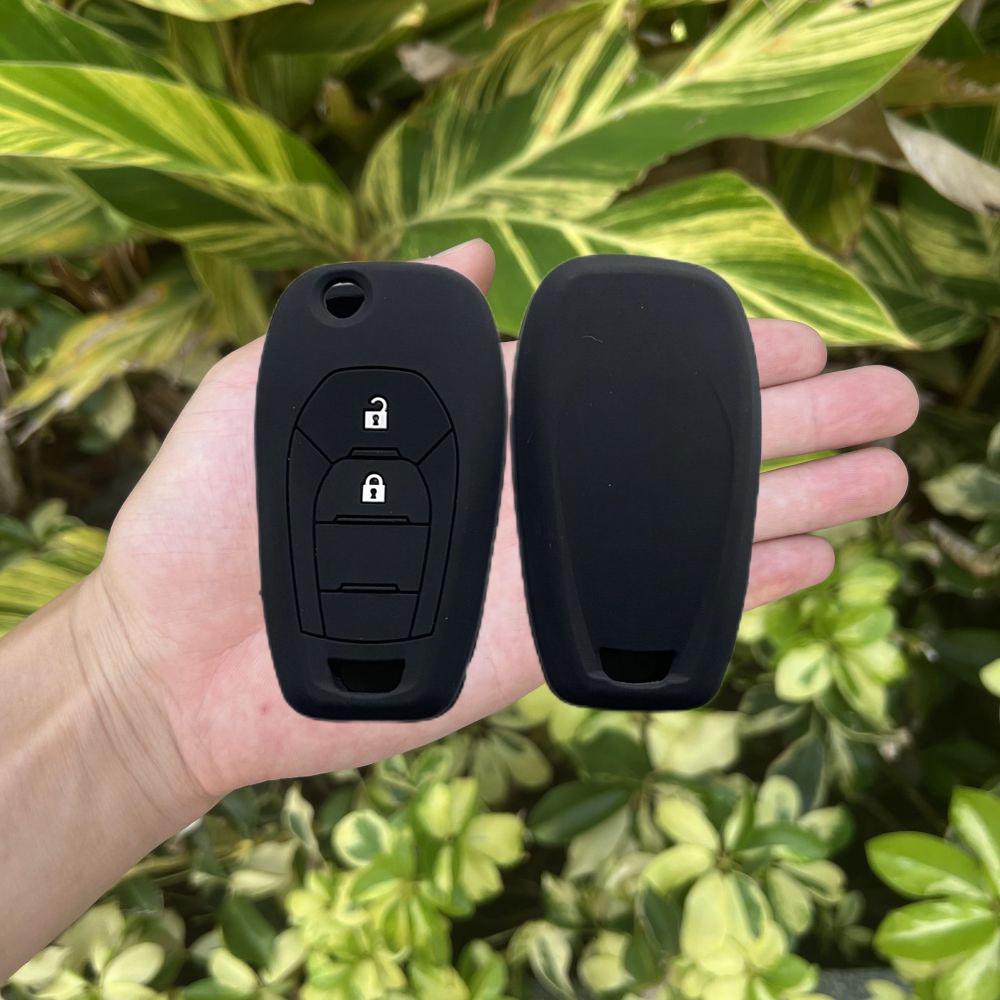 Silicone Car Key Fob Case Rubber Holder Cover for Chevrolet Cruze Spark Onix Volt Aveo 2 Buttons Flip Folding Remote Keychain