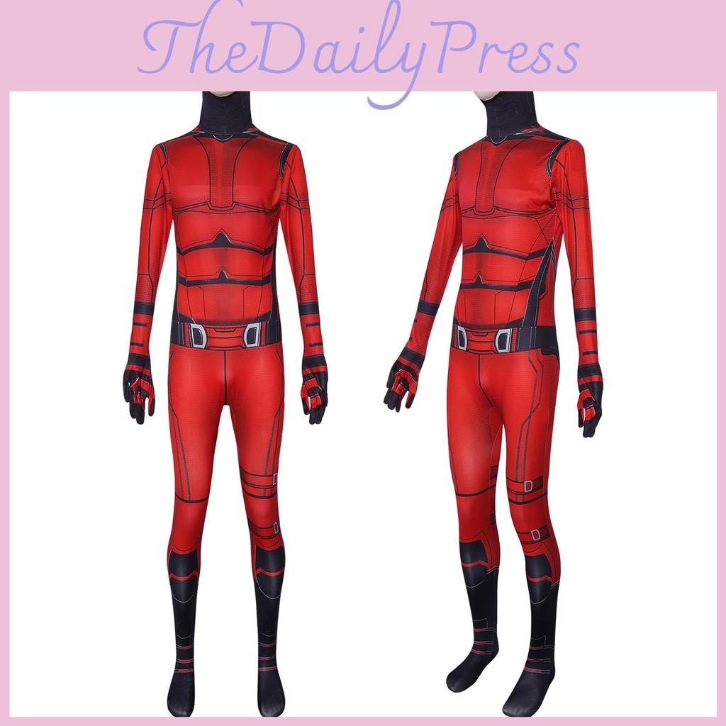 Costume Cosplay Daredevil Battle Suit Jumpsuit Halloween Movie Cosplay Costume