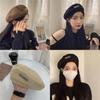Stylish Woolen Beret Hat For Women Trendy Autumn Winter Artist Cap With English Letter Details