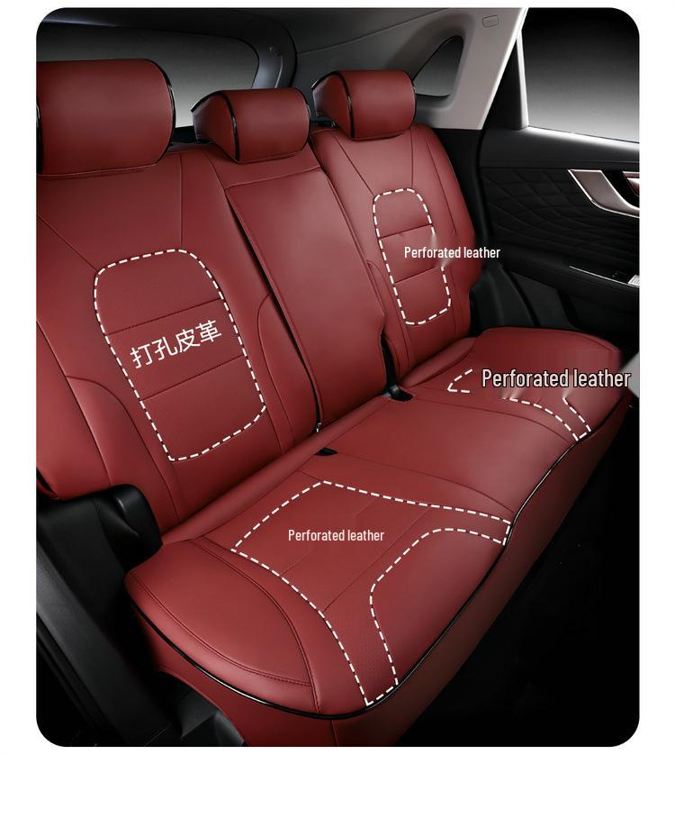 All-Season Full Leather Seat Cover for Hongqi HS5 - Custom Fit, Full Surround Design