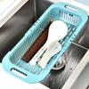Adjustable Extendable Over the Sink Colander for Fruits and Vegetables Drain Basket Strainer Sink Washing Basket Kitchen