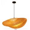 JOYINLED 50cm Hand Woven Bamboo Pendant Light, Modern Natural Rattan Ceiling Lamp for Kitchen Island Dining Room Cafe