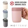 MOTTERU Kuruto Handle Mug Tumbler 410ml Stainless Steel Mug Thermo Stainless Steel Thermo Stainless Steel Mug Thermos Vacuum Double Layer Heat