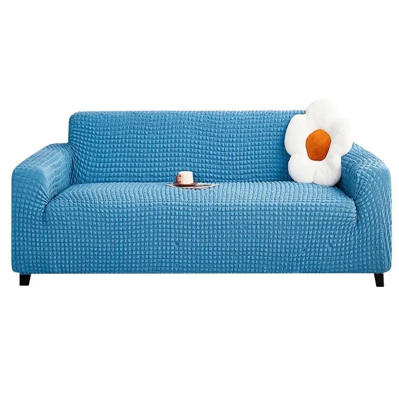 Einfarbige dehnbare Sofabezüge für das Familienzimmer Spandex Modulare Ecksofa Stretchbezüge Couch Sesselbezug 1/2 3 4 Sitzer 90-140cm