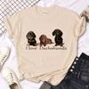 Dachshund t-skjorter dame manga t-skjorte dame morsom y2k 2000-talls klær