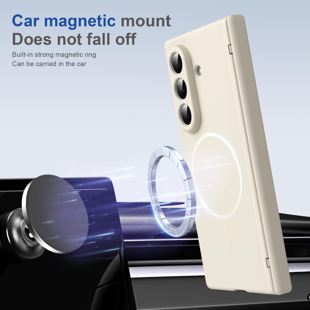 For Samsung Galaxy Z Fold 8 Ultra 8/7/6/5/4 Full Cover Magnetic Case with Tempered Glass Front Film Anti-Fingerprint Phone Case