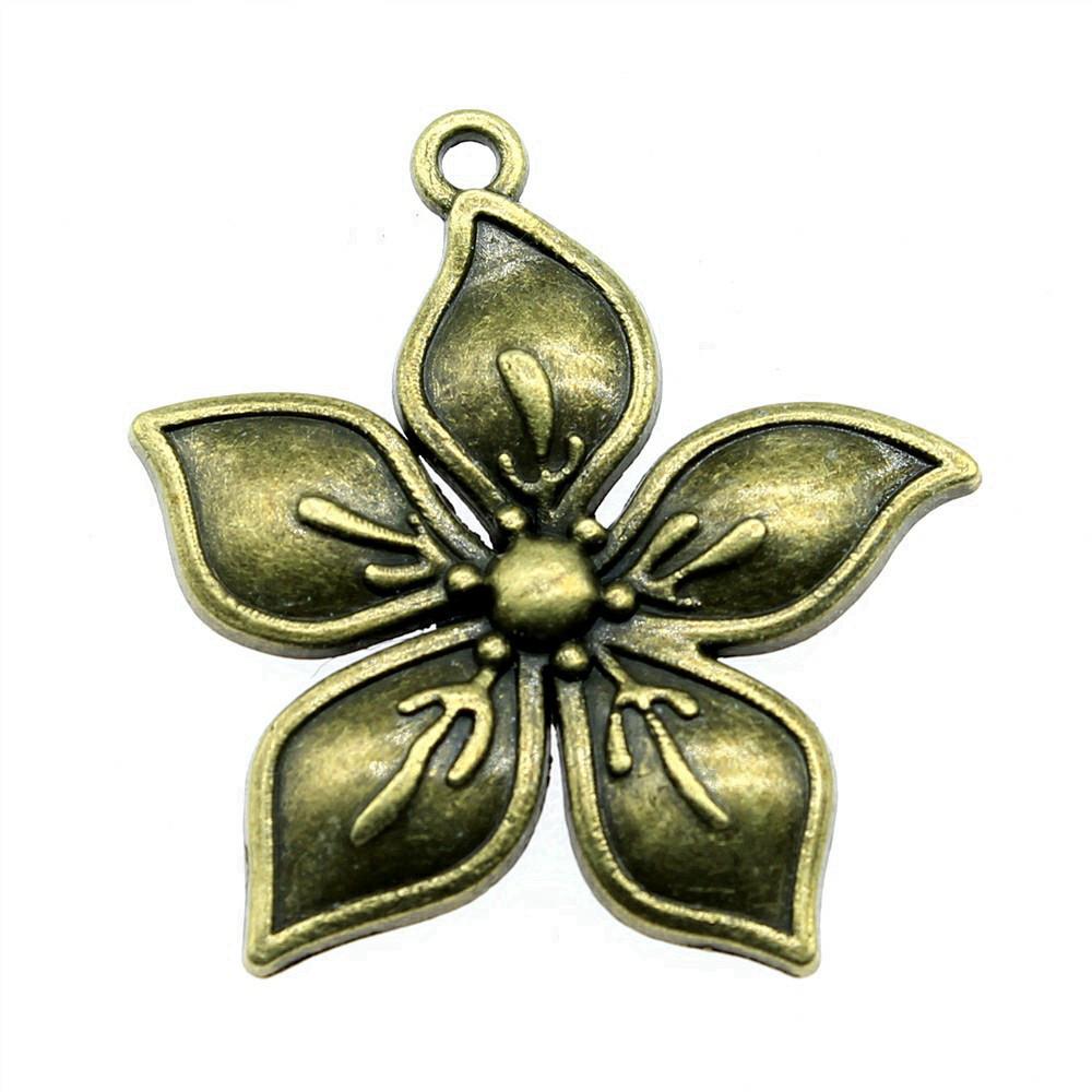 Flowers Of Life Charms Vintage Alloy Pendants For Nature Inspired Jewelry Making